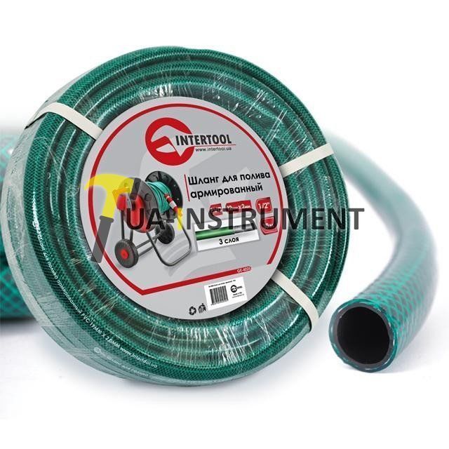 Шланг для полива 3-х слойный 1/2", 30м, армированный PVC Intertool GE-4025 Кременчуг - изображение 1