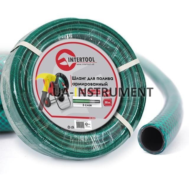 Шланг для полива 3-х слойный 3/4", 30м, армированный PVC Intertool GE-4045 Кременчуг - изображение 1