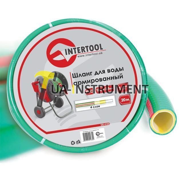 Шланг для воды 4-х слойный 1/2", 20м, армированный, PVC Intertool GE-4103 Кременчуг - изображение 1