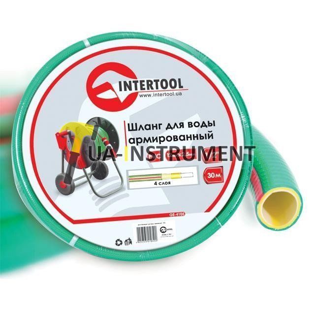 Шланг для воды 4-х слойный 1/2", 30м, армированный, PVC Intertool GE-4105 Кременчуг - изображение 1