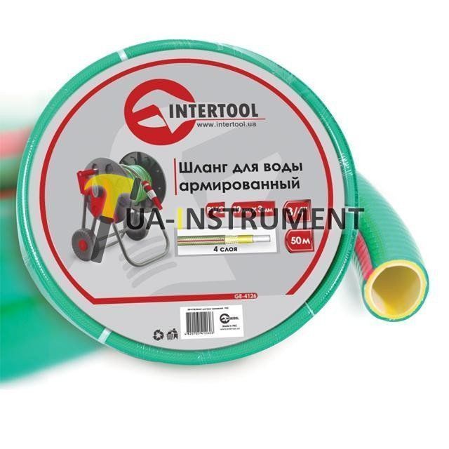 Шланг для воды 4-х слойный 3/4", 50м, армированный, PVC Intertool GE-4126 Кременчуг - изображение 1