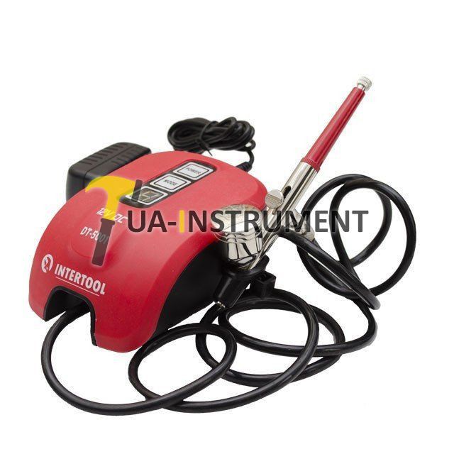 Аэрограф электрический 12 Вт., 230 В., 10-15 л.мин., 0-2 Бар Intertool DT-5001 Кременчуг - изображение 1