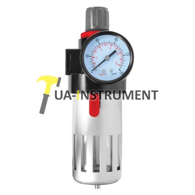 Фильтр очистки воздуха + редуктор в металле 1/2 Intertool PT-1410 Кременчуг - изображение 1