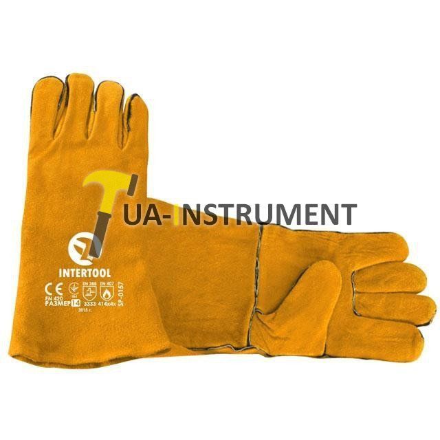 Перчатка замшевая 14" (желтая) (ящик 60 пар) Intertool SP-0157W Кременчуг - изображение 1