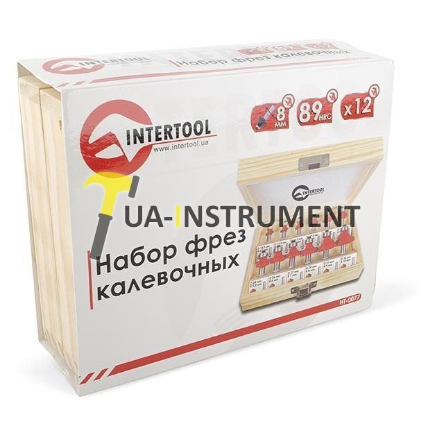 Набор фрез калевочных, 12 шт. Intertool HT-0077 Кременчуг - изображение 1