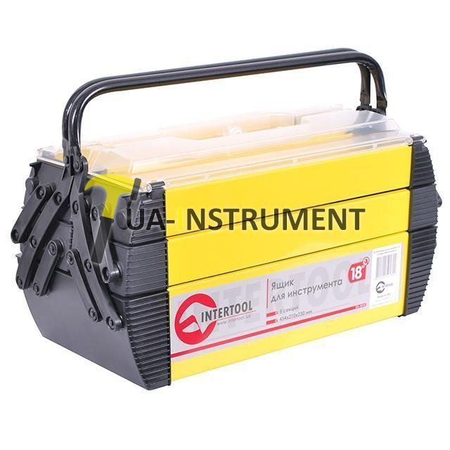 Ящик для инструмента 18", 5 секций, 454*210*230 мм Intertool BX-5018 Кременчуг - изображение 1