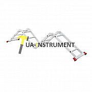 Лестница алюминиевая мультифункциональная трансформер 4*3ступ., 3.70м Intertool LT-0030 Кременчуг
