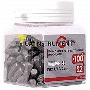 Комплект отверточных насадок PH2 1/4"*25мм уп. 100шт. Intertool VT-5046 Кременчуг