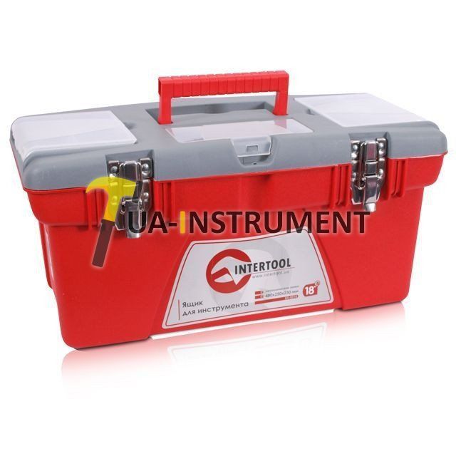 Ящик для инструмента с металлическими замками 18" 480*250*230мм Intertool BX-0518 Кременчуг - изображение 1