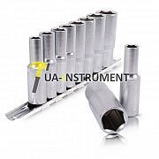 Набор удлиненных головок на планке 10;12;13;14;15;17;19;22-1/2", 8ед. Intertool ET-6009 Кременчуг