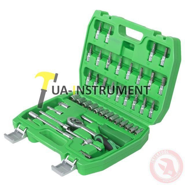 Набор инструментов 46шт, 1/4", Cr-V Intertool ET-6046 Кременчуг - изображение 1