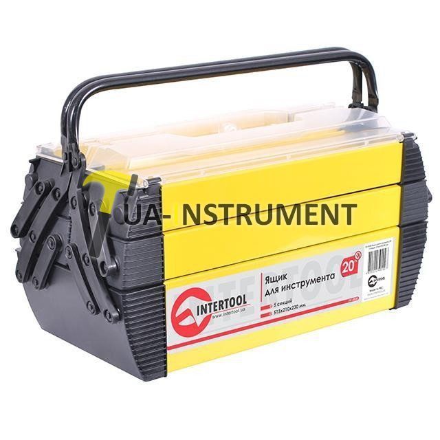 Ящик для инструмента 20", 5 секций, 515*210*230 мм Intertool BX-5020 Кременчуг - изображение 1