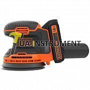 Эксцентриковая шлифмашина аккумуляторная BLACK+DECKER,18В/1,5Ач Li-Ion,12000 ход/мин,аккум,ЗУ, шт Кременчуг