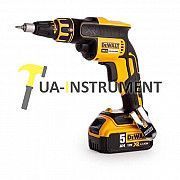 Шуруповерт аккумуляторный 18 В, Li-Ion, 5 Ач, 4400 об/мин, 2 акк., ЗУ, кейс DeWALT DCF620P2K Кременчуг