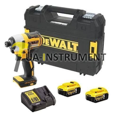 Шуруповерт ударный с Bluetooth, XR Li-Ion, 18 В, 5 Ач, 205 Нм, 2 акк., ЗУ, кейс DeWALT DCF888P2B Кременчуг - изображение 1