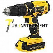 Дрель-шуруповерт с ударом 18V, 45Нм, 2 акк. Li-ion 2А/ч, ЗУ, кейс STANLEY SCH201D2K Кременчуг