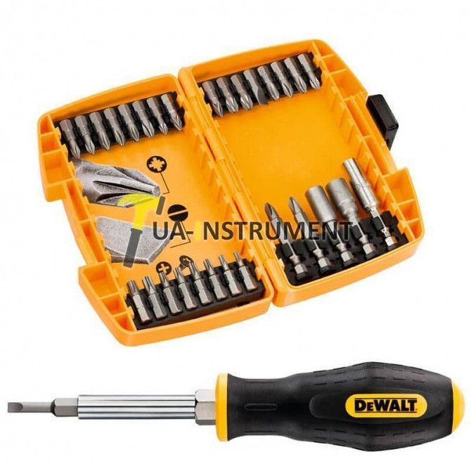 Набор бит и насадок DeWALT с отверткой, всего 30 предметов., шт Кременчуг - изображение 1