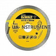 Диск алмазный DeWALT, 110х1.6х20.0мм, сплошной, мокрый и сухой рез, для плиткореза DWC410., шт Кременчуг