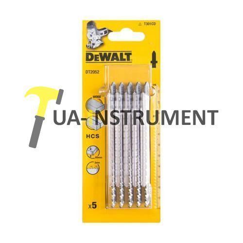 Полотно пильное DeWALT по древесине, ДСП, МДФ, столярным плитам, фанере, пластику, 5шт., шт Кременчуг - изображение 1
