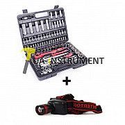 Профессиональный набор инструментов 1/2" & 1/4", 108ед. Intertool ET-6108 + Фонарь налобный LB-0303 Кременчуг