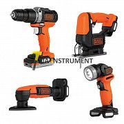 Набор из 4 электроинструментов, 1 аккум. Li-Ion 12В BLACK+DECKER BDCK123S2S Кременчуг