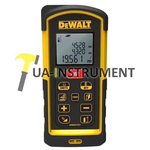 Дальномер лазерный DeWALT, до 100м, класс лазера 2, класс защиты IP65, кол-во лучей 1, рассчеты, пам Кременчуг - изображение 1