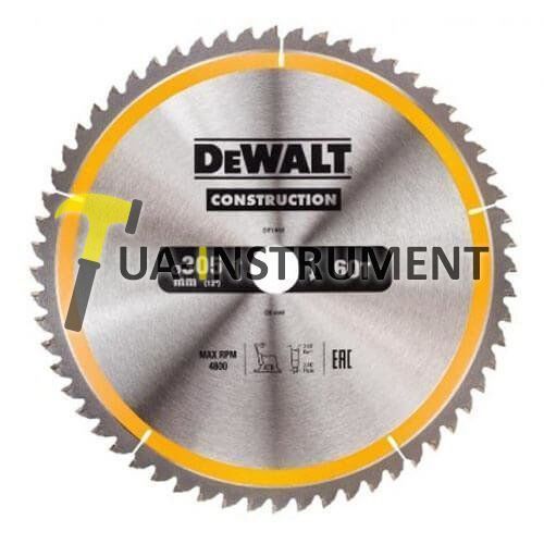 Диск пильный DeWALT, 305х30мм, 60z (ATB), -5 град., шт Кременчуг - изображение 1