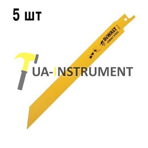Полотно пильное DeWALT по листовому металлу (3-8 мм), трубам и профилям, для сабельных пил, 5шт., шт Кременчуг - изображение 1