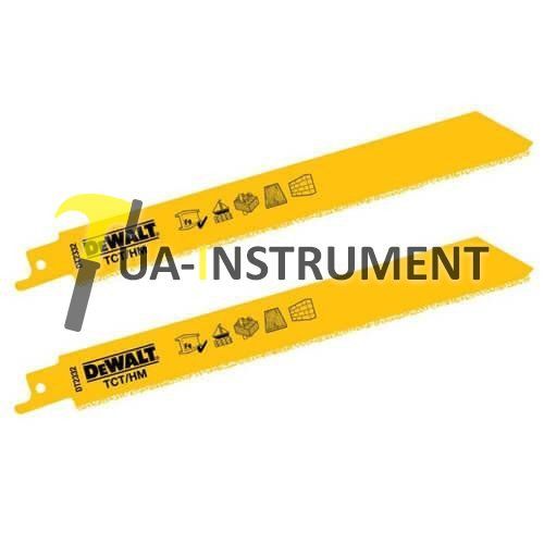 Полотно пильное DeWALT по твёрдым метериалам, лёгкий бетон,кирпич,керамика, для сабельных пил, 2 шт. Кременчуг - изображение 1