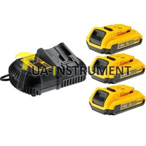 Зарядное устройство DeWALT, ХР Li-Ion 10,8В,14,4 В,18,0 В,ток 4 А,0,5 кг,3 аккумулятора 2Ач, шт Кременчуг - изображение 1