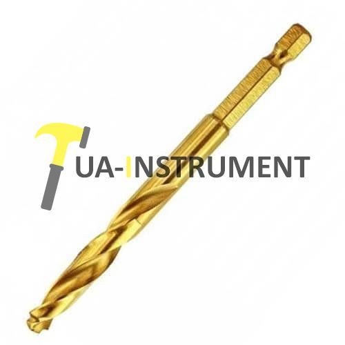 Сверло по металлу DeWALT "TITANIUM IMPACT"хвостовик 6,35мм,HSS-Tin,d=8,5мм.,Lобщ=101,5мм.,Lраб.=70мм Кременчуг - изображение 1