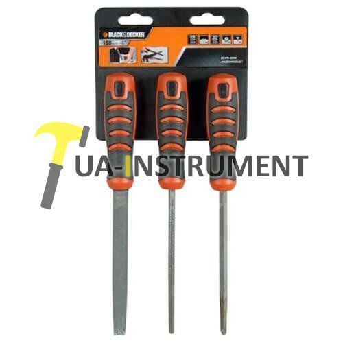 Набор напильников BLACK+DECKER, количество 3, 150 мм, шт Кременчуг - изображение 1