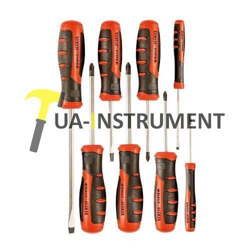 Набор отверток BLACK+DECKER, 8 шт, тип: Phillips и Pozidriv., шт Кременчуг - изображение 1