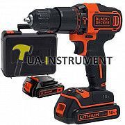 Дрель-шуруповерт ударная 18В/1.5Ач/Li-Ion, 360/1400 об/мин., 2 акк., ЗУ BLACK+DECKER BDCHD18KB Кременчуг