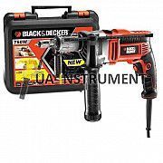 Дрель ударная 750 Вт, 0-3100 об/мин, 13 мм быстрозажимной патрон, кейс BLACK+DECKER KR705K Кременчуг
