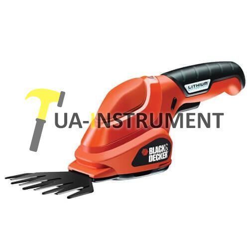 Кусторез аккумуляторный BLACK+DECKER,3,6 В,1 Ач,Li-Ion,850 ход/мин,шаг ножа 23 мм,0.58 кг, шт Кременчуг - изображение 1