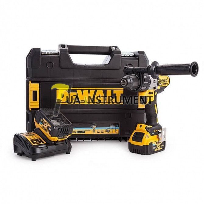 Дрель-шуруповерт ударный XR Li-Ion, 18 В, с Bluetooth, 95Нм, 2,2 кг, 2 акк, ЗУ, кейс DeWALT DCD997P2 Кременчуг - изображение 1