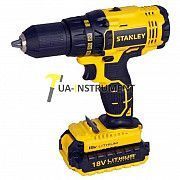 Дрель-шуруповерт 18V, 45 Нм, 13мм БЗП, 2 акк Li-Ion, 1.5А/ч, ЗУ, кейс STANLEY SCD20S2K Кременчуг
