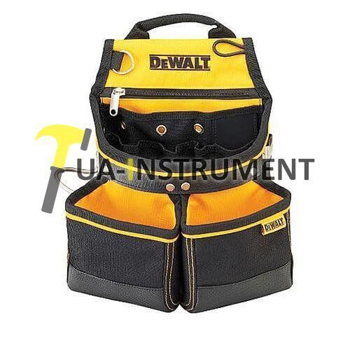 Поясная сумка с двумя карманами под крепеж и скобой для молотка, DeWALT,, шт Кременчуг - изображение 1