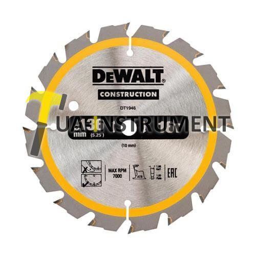 Диск пильный DeWALT, 136х10мм, 16z (WZ/ATB), +20 град, для DW935,DW936, шт Кременчуг - изображение 1