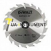 Диск пильный DeWALT, 165х20мм, 18z (FT), +18 град, для DWS520K., шт Кременчуг