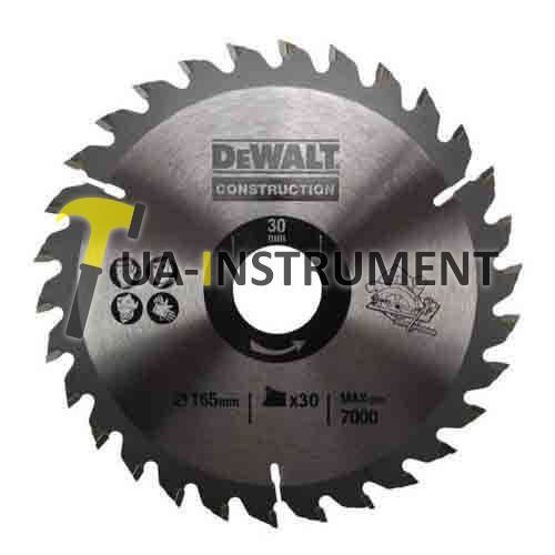Диск пильный DeWALT, 165х30мм, 30z (WZ/ATB), +10 град., шт Кременчуг - изображение 1