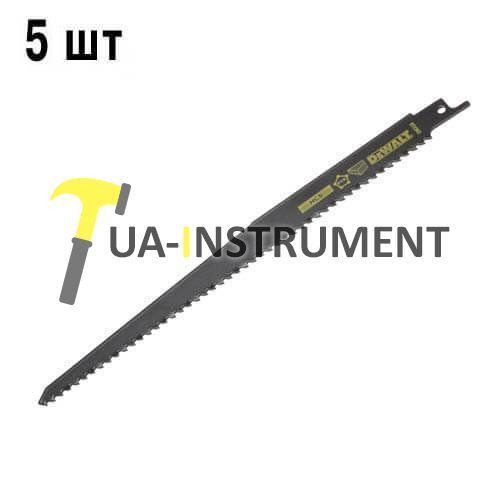 Полотно пильное DeWALT по древесине и пластику, для сабельных пил, 5 шт, шт Кременчуг - изображение 1