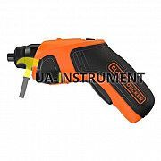 Аккумуляторная отвертка 3,6 В, Li-Ion, 180 об/мин, реверс, подсветка, 2 биты BLACK+DECKER CS3651LC Кременчуг