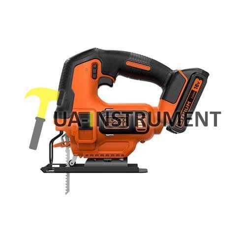 Электролобзик BLACK+DECKER 18В / 1.5Ач LiIon, 0-2500ход/мин, замок универсал бесключевой под U и T, Кременчуг - изображение 1