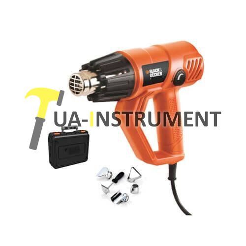 Пистолет горячего воздуха BLACK+DECKER KX2001K, 2000вт,перем.t=120-600C, чемодан + набор насадок., ш Кременчуг - изображение 1
