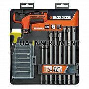 Набор вставок из 20-ти предметов BLACK+DECKER, с Т-образной рукояткой с храповым механизмом,20 предм Кременчуг
