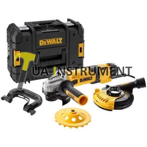 Угловая шлифмашина DeWALT,1500 Вт,2800-10000об/мин,d=125 мм,2,6кг,TSTAK+DWE46150+алм.чашка+доп.ручка Кременчуг - изображение 1