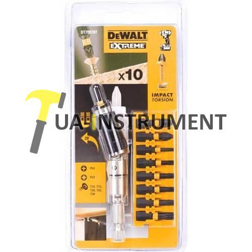 Набор бит DeWALT IMPACT Torsion 10шт + специальные магнитные держатели., шт Кременчуг - изображение 1