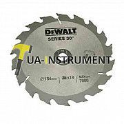 Диск пильный DeWALT, 184х16мм, 18z (WZ/ATB), +20 град., шт Кременчуг